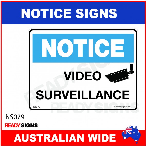 NOTICE SIGN - NS079 - VIDEO SURVEILLANCE